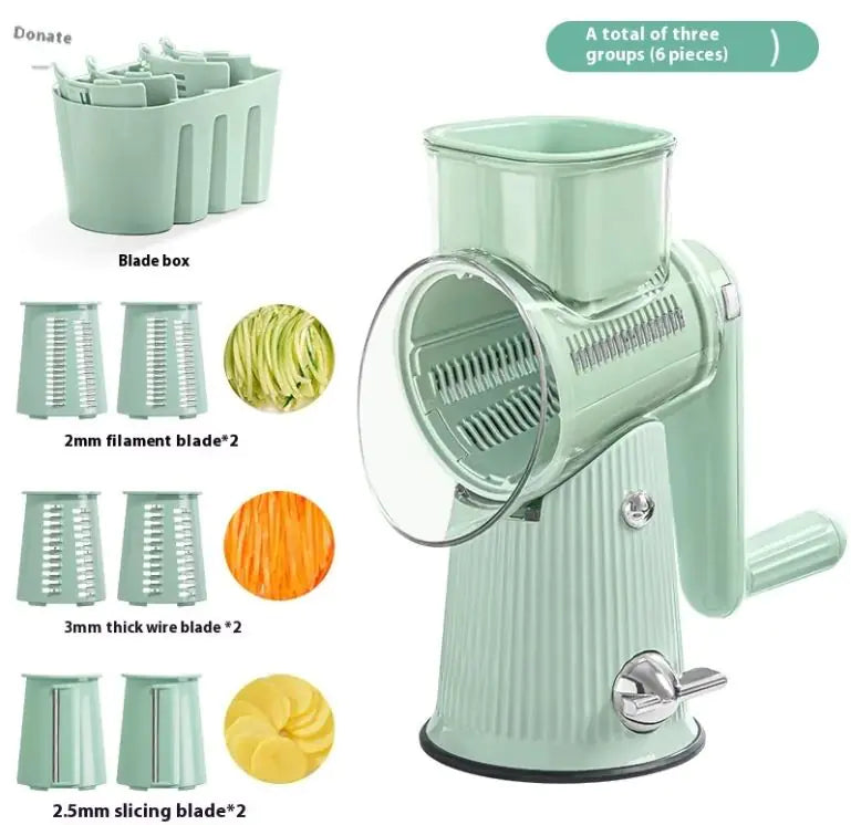 Household Vegetable Cutting Hand Roller Multifunctional Shredder