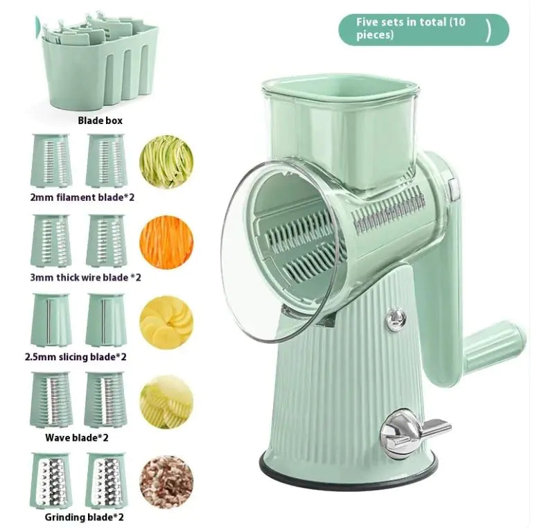 Household Vegetable Cutting Hand Roller Multifunctional Shredder